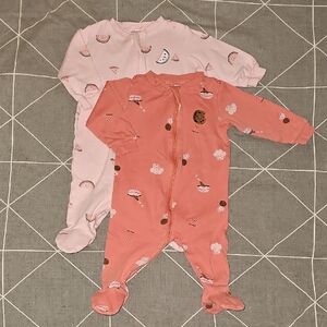 Adorable Pink and Orange Kids One Pieces